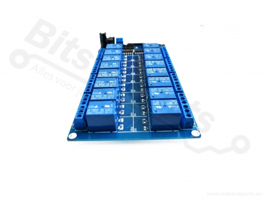 Relais board 16-kanaals 12V - optocoupled